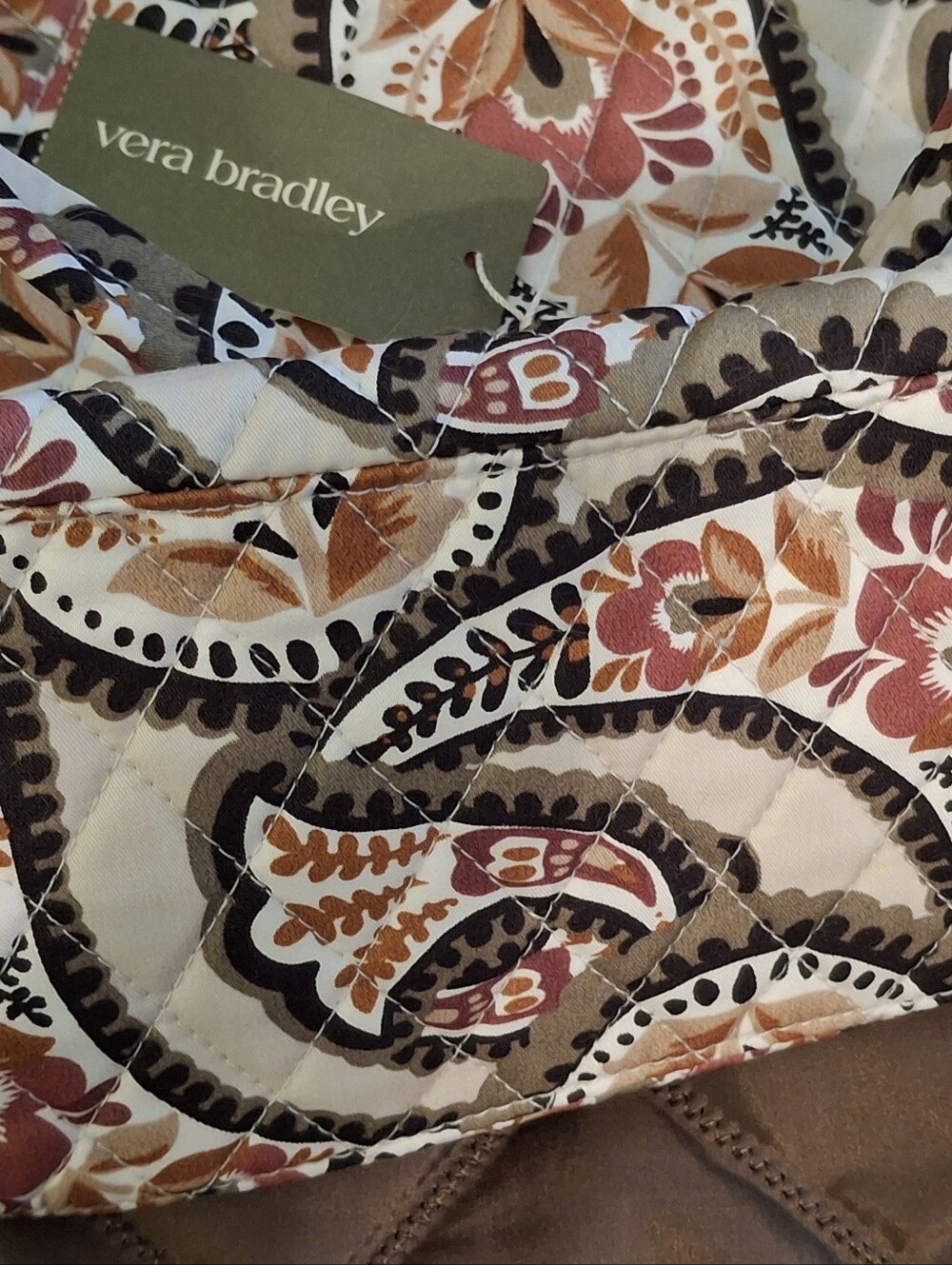 Vera Bradley Quilted Blooming Paisley Tote NWT - Picture 7 of 10